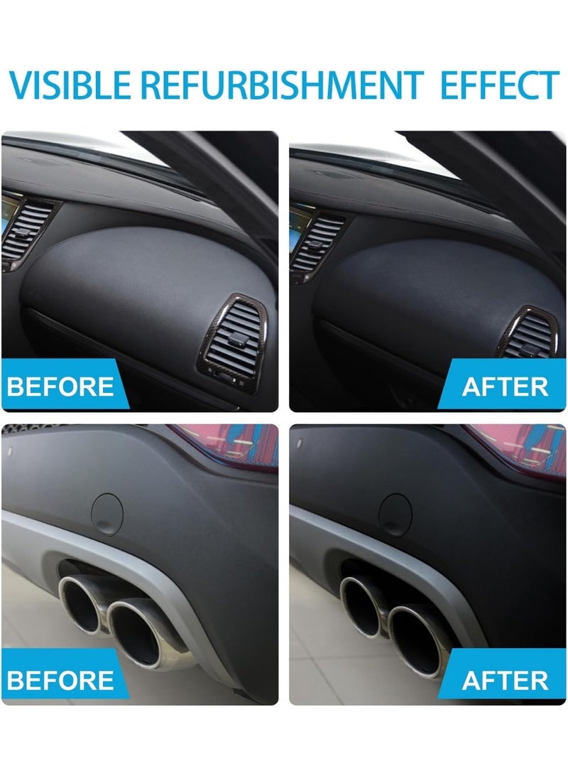 طلاء بلاستيكي منعش، مجموعة تجديد بلاستيكية، عامل طلاء تجديد البلاستيك للسيارة، طلاء منعش من البلاستيك النانو، قطع بلاستيكية طلاء كريستال للسيارة (30 مل) - Image 5